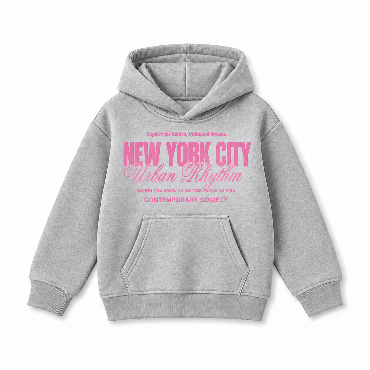 Kids' hoodie with pink NYC